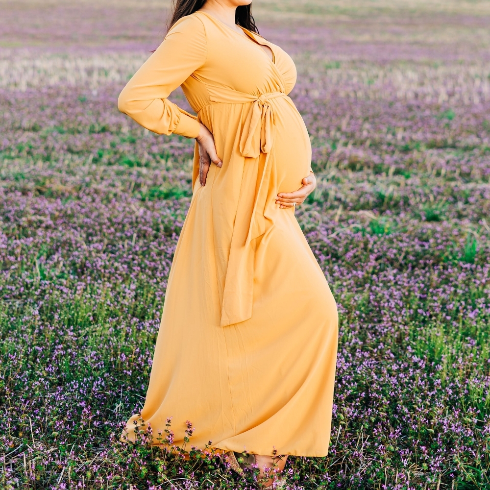 Pinkblush Yellow Maternity Dress